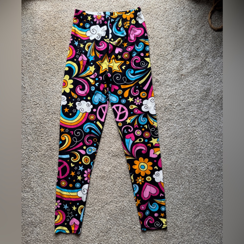 Colorful peace/hippie Leggings